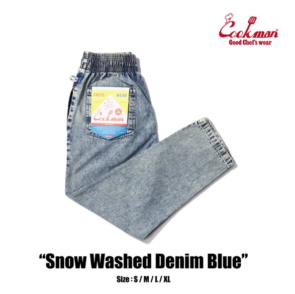 Chef Pants Snow Washed Denim Blue 7590