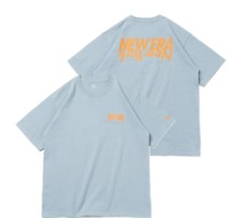 半袖 ヘビーウェイト コットン Tシャツ Mirror Logo スモークブルー × オレンジ 5060